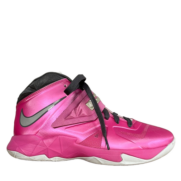 Nike LeBron Zoom Solider VII PINKEFIRE Youth High-Tops size 7 - Picture 1 of 11